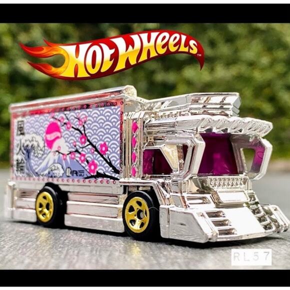 Mattel Hot Wheels 2021 Raijin Express Chrome Japanese Mount Fuji Truck Toy NEW - Picture 5 of 8